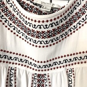 Forever 21 embroidered tunic dress